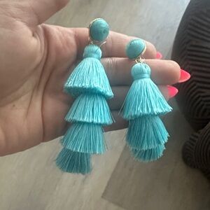 Turquoise Tassel Earrings